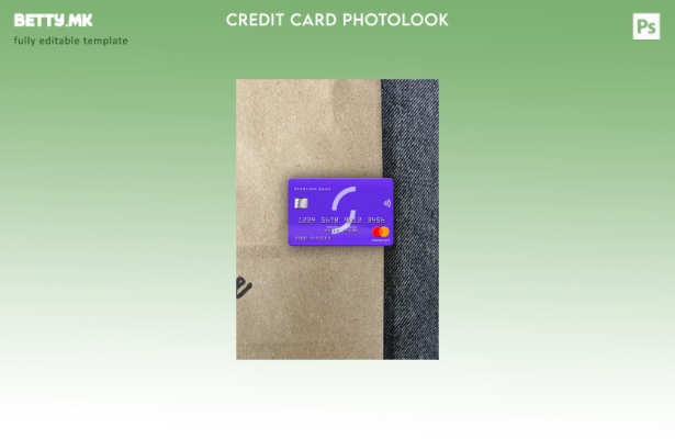 модерен стил Обединетото Кралство Starling bank mastercard photolook преден шабл